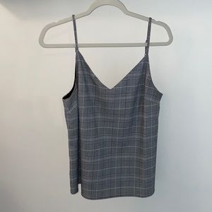 Plaid v neck tank